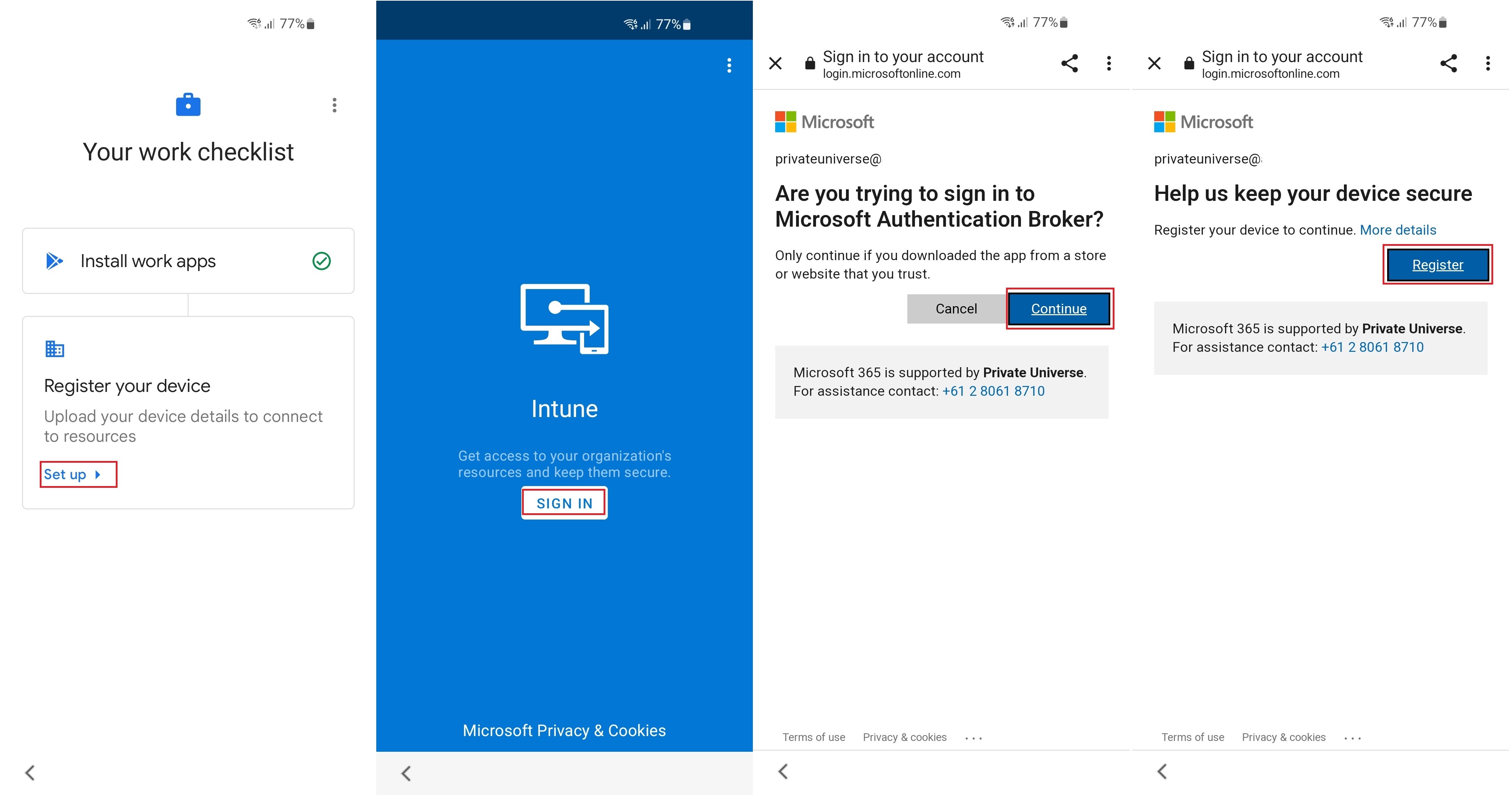 Intune registration 1