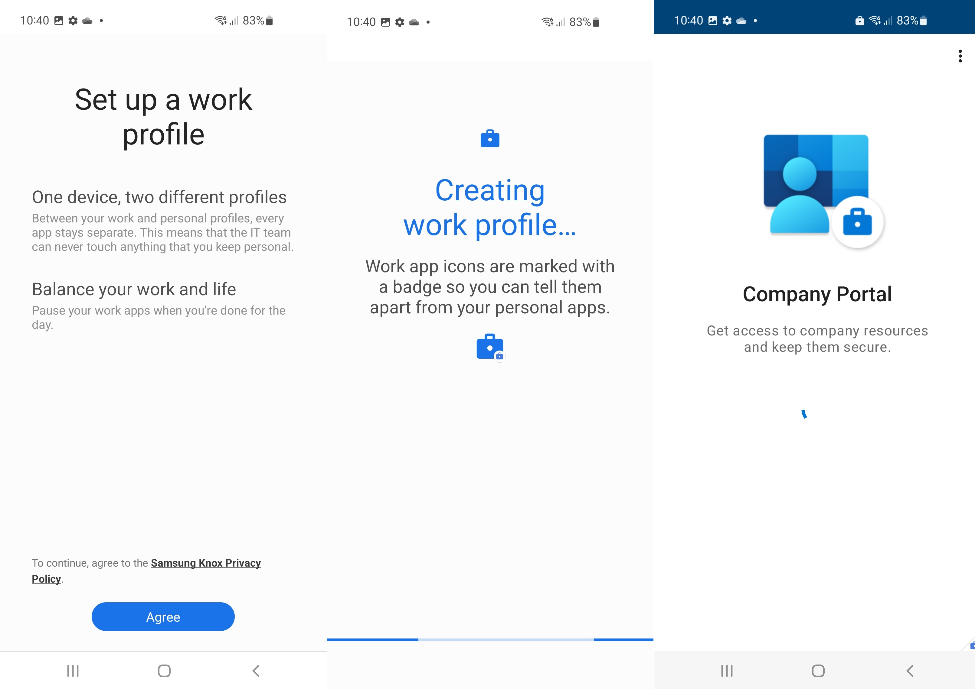Android/Create Work Profile