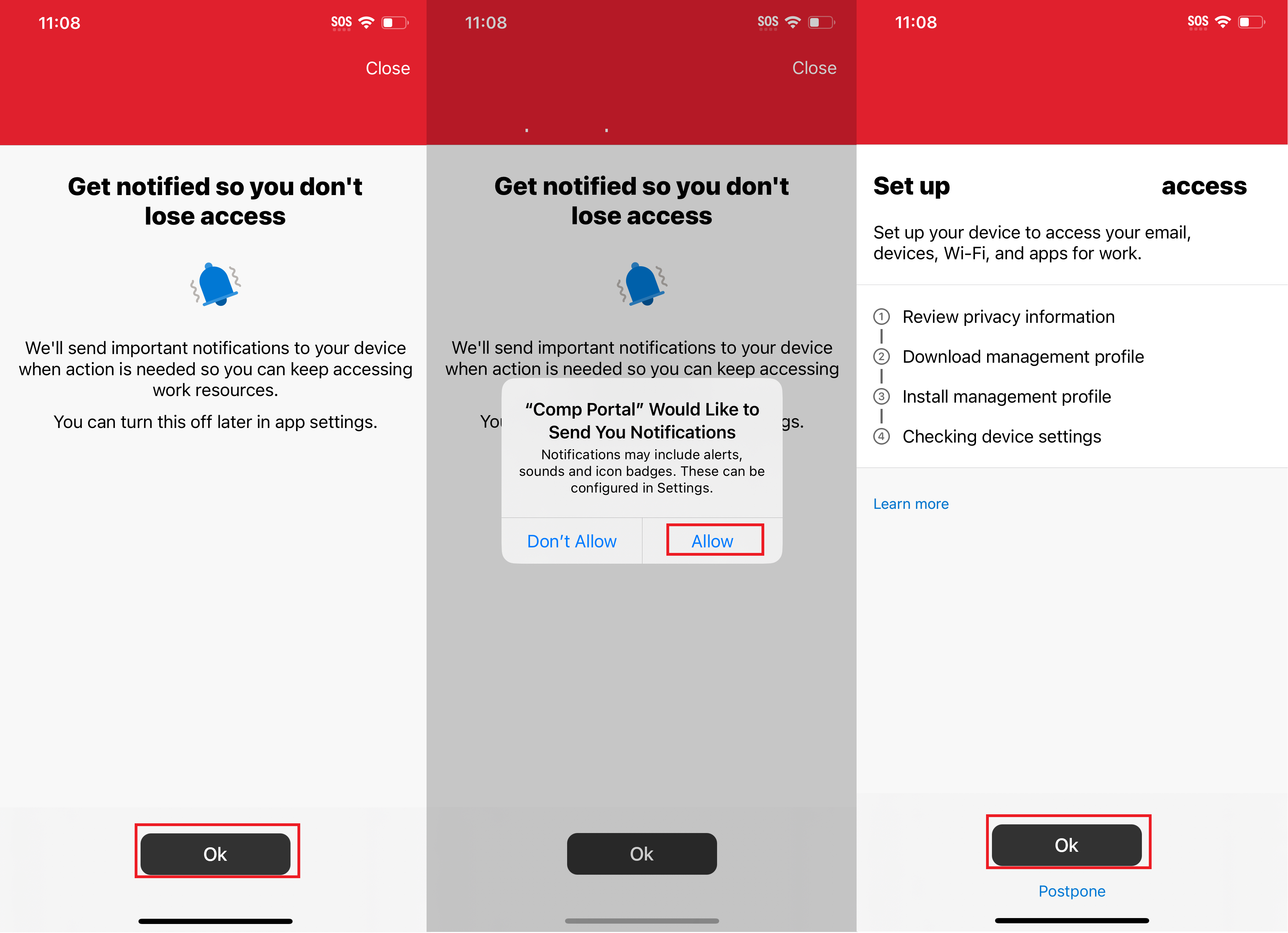 IOS Intune notifications