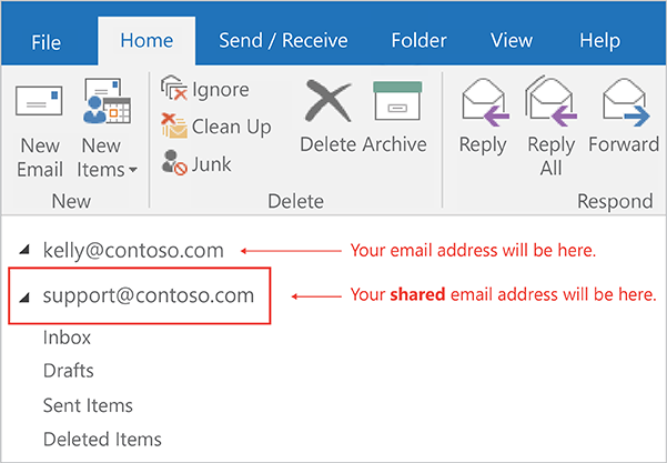 Shared Mailbox (classic Outlook)