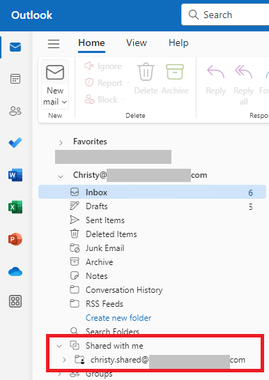 Shared Mailbox (new Outlook)